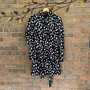 Polka-dot detailed trench style by Donna Rae size 4
